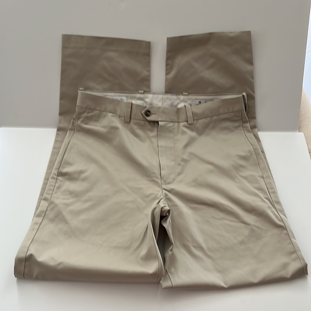 Nordstrom | 32” Wrinkle- Free SUPIMA Cotton Flat Front Pants
